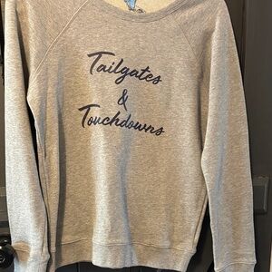 Draper James Gray Tailgates & Touchdowns Sweatshirt